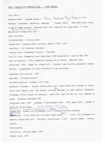 Document - NOTES FOR A VIEW STREET WALK - 8 FEB 1988