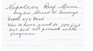 Document - CENTRAL NAPOLEON MINE - NOTES ON NAPOLEON REEF MINE