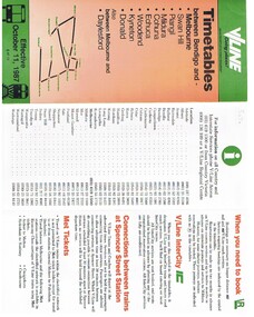 Document - 1987 V/LINE TRAIN AND COACH TIMETABLES