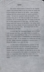 Document - CENTRAL DEBORAH GOLD MINE - HISTORY OF CENTRAL DEBORAH GOLD MINE 1939 - 1954