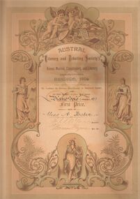 Document - FOSTER AND WILSON COLLECTION: PIANO CERTIFICATE