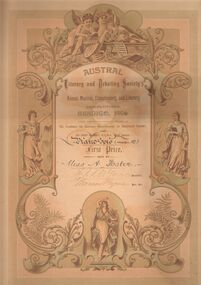 Document - FOSTER AND WILSON COLLECTION: PIANO CERTIFICATE