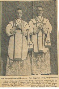 Newspaper - FOSTER AND WILSON COLLECTION: REV. CYRIL COCHRANE & REV. AUGUSTIAN LACEY, 30 November