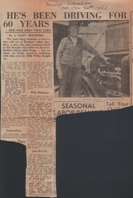 Newspaper - FOSTER AND WILSON COLLECTION: MR. S MCKINNON, 24 January 1961