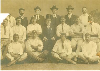 Photograph - BLACK AND WHITE PHOTO:  BENDIGO CRICKET CLUB