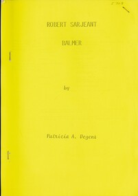 Book - ROBERT SARJEANT BALMER, 1986