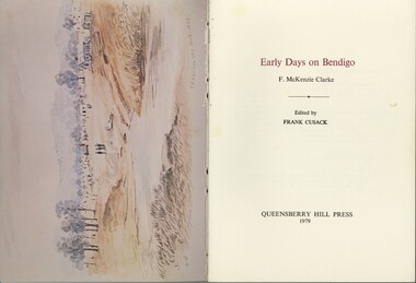 Book - VI CATTANACH COLLECTION: EARLY DAYS ON BENDIGO, 1979