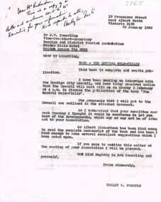 Document - CORRESPONDENCE FROM H FORSTER: PUBLISH BOOK