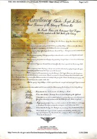 Book - BENDIGO GOLDFIELDS PETITION 1853