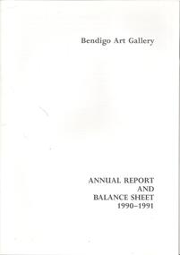 Document - BENDIGO ART GALLERY - ANNUAL REPORT 1990/91, 1990/91