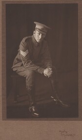 Photograph - PHOTOGRAPH:  MALE PORTRAIT OF SOLDIER, 1915 ?