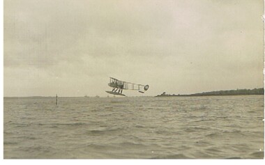 Postcard - BASIL WATSON COLLECTION: BIPLANE ON WATER