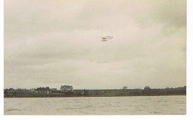 Postcard - BASIL WATSON COLLECTION: POSTCARD, BIPLANE FLYING OVER WATER