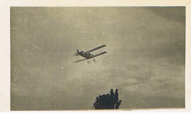 Postcard - BASIL WATSON COLLECTION:  BIPLANE FLYING