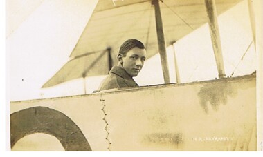 Postcard - BASIL WATSON COLLECTION:  POSTCARD, W.R. RAYNHAM IN BI-PLANE