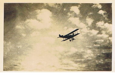 Postcard - BASIL WATSON COLLECTION: POSTCARD,  BIPLANE IN SKY