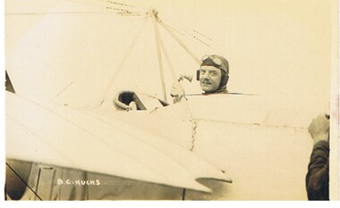 Postcard - BASIL WATSON COLLECTION: POSTCARD, B.C. HUCKS IN BIPLANE