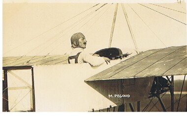 Postcard - BASIL WATSON COLLECTION: POSTCARD, M. PEGOUD IN BIPLANE