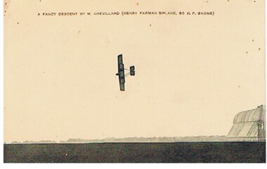 Postcard - BASIL WATSON COLLECTION:  POSTCARD, M. CHEVILLARD IN HENRY FARMAN BIPLANE