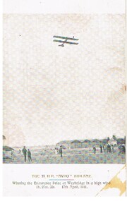 Postcard - BASIL WATSON COLLECTION:  POSTCARD, 35 HP AVRO BIPLANE AT WEYBRIDGE