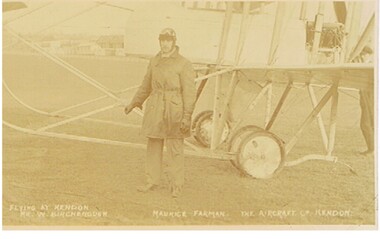 Postcard - BASIL WATSON COLLECTION: MR. W. BIRCHENOUGH, MAURICE FARMAN, HENDON