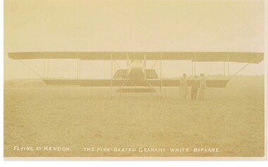 Postcard - BASIL WATSON COLLECTION:  POSTCARD,  GRAHAME-WHITE BIPLANE AT HENDON
