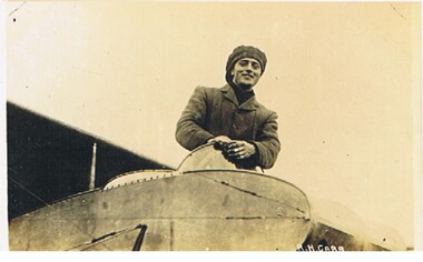Postcard - BASIL WATSON COLLECTION: R.H. CARR SITTING IN  COCKPIT OF PLANE