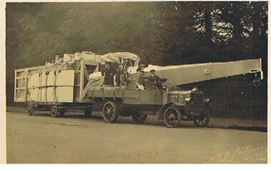 Postcard - BASIL WATSON COLLECTION: DAIMLER TRUCK LOADED WITH AEROPLANE