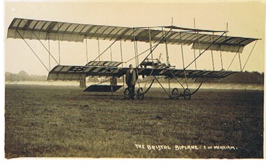 Postcard - BASIL WATSON COLLECTION:  BRISTOL BIPLANE F.W. MERRIAM