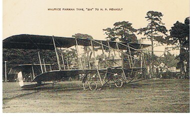 Postcard - BASIL WATSON COLLECTION: MAURICE FARMAN TYPE RENAULT BIPLANE
