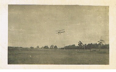 Postcard - BASIL WATSON COLLECTION: BIPLANE FLYING OVER COUNTRYSIDE