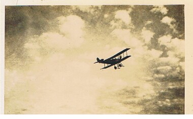 Postcard - BASIL WATSON COLLECTION: BIPLANE FLYING
