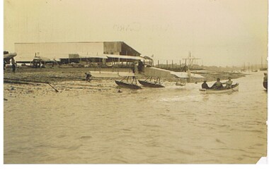 Postcard - BASIL WATSON COLLECTION: BIPLANE BEACHED ON SHORE