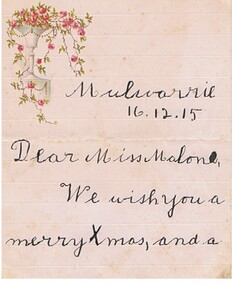 Document - MALONE COLLECTION: GREETING CARDS, 16/12/1915