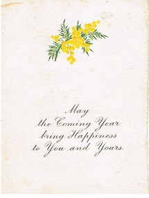 Document - MALONE COLLECTION: GREETING CARDS, 1917