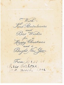 Document - MALONE COLLECTION: GREETING CARDS