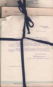 Document - MCCOLL, RANKIN AND STANISTREET COLLECTION: STANISTREET J. M.L.A.  - CORRESPONDENCE, 1955/58
