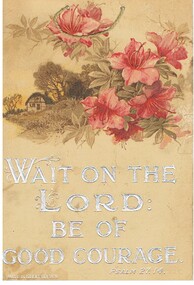 Document - MALONE COLLECTION: RELIGIOUS CARD, 1910