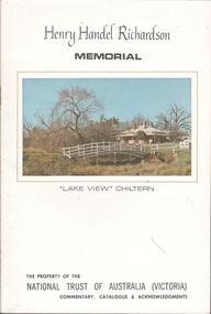 Book - HENRY HANDEL RICHARDSON - 'LAKE VIEW' CHILTERN, 1980s (?)