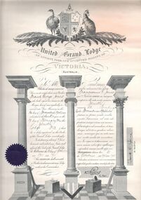 Document - F. G. JONES COLLECTION: FREEMASONS CERTIFICATE, 1935