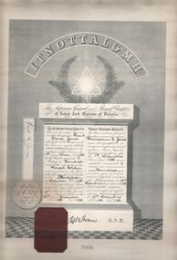 Document - F. G. JONES COLLECTION: FREEMASONS CERTIFICATE, 1936