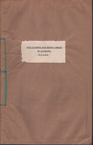 Document - MCCOLL, RANKIN AND STANISTREET COLLECTION: EAST CLARENCE GOLD MINING CO. N.L. - RULES, 1932