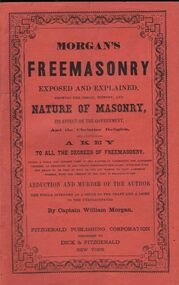 Book - F. G. JONES COLLECTION: MORGAN'S FREEMASONRY