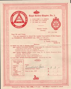 Document - F. G. JONES COLLECTION: MASONIC DOCUMENTS, 1936