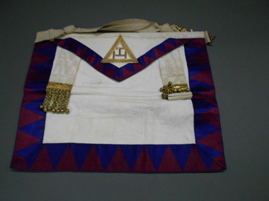 Textile - F. G. JONES COLLECTION: MASONIC APRON & SASH, 1940's