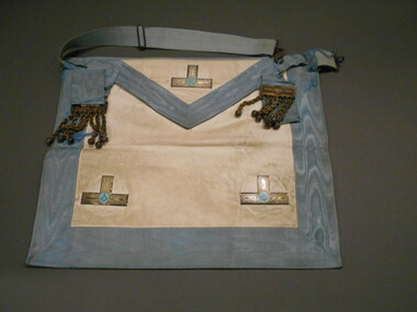 Textile - F. G. JONES COLLECTION: 3RD DEGREE MASONIC APRON, 1940's