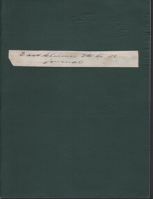 Book - MCCOLL, RANKIN AND STANISTREET COLLECTION: EAST CLARENCE GOLD MINING - JOURNAL, 1932/50