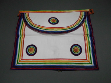 Textile - F. G. JONES COLLECTION: MASONIC REGALIA - APRON & SASH, 1940's