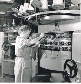 Photograph - HANRO COLLECTION: WOMAN OPERATING MACHINE