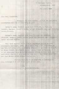 Document - GERTRUDE PERRY COLLECTION: PERRY FAMILY HISTORY, 1988
